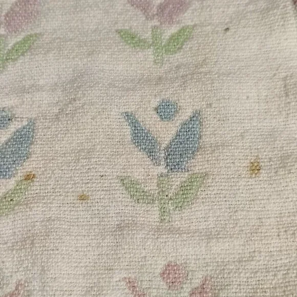 Vintage Pastel Colored Flower Reversible Placemats Set Of Five - Picture 12 of 12